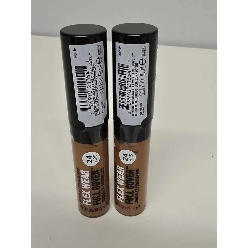 2 ~ Revlon ColorStay Flex Wear Full Cover Concealer #076 Caramel 0.34 fl oz